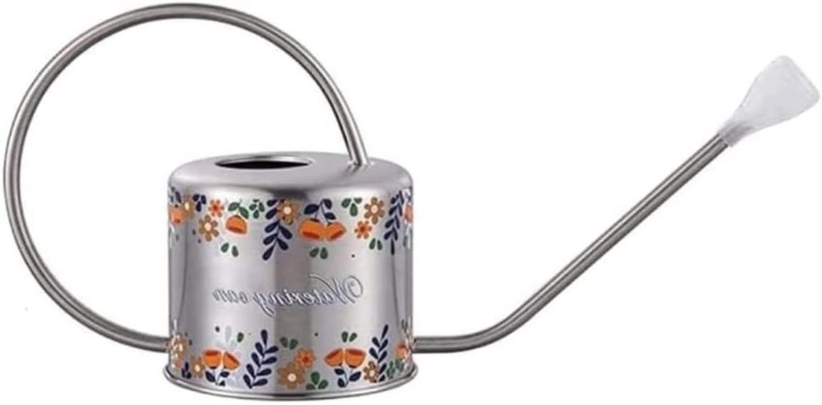 Gieter Roestvrijstaal - Waterkan Planten - Planten Water Geven - Lange Dunne Uitloop - 1.3 Liter - Blauw