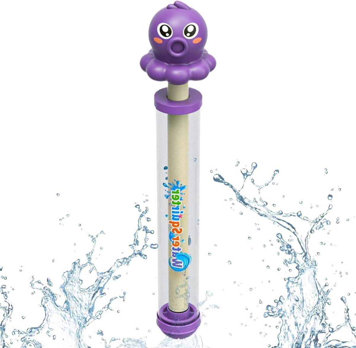 Watersproeier Octopus - Zomersproeier Kinderen - Waterpret Buiten - Indrukwekkend Bereik - 27 cm Lengte - Paars
