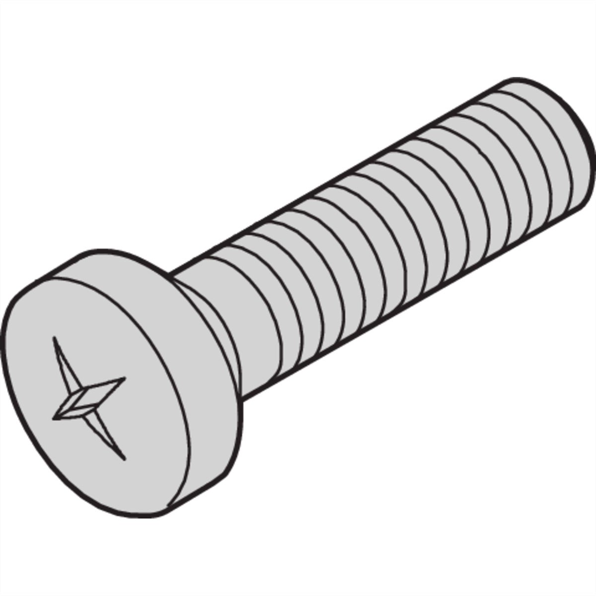 SCHROFF cilinderkopschroef, Pozidrive, kruisgleuf M2.5x12, staal vernikkeld