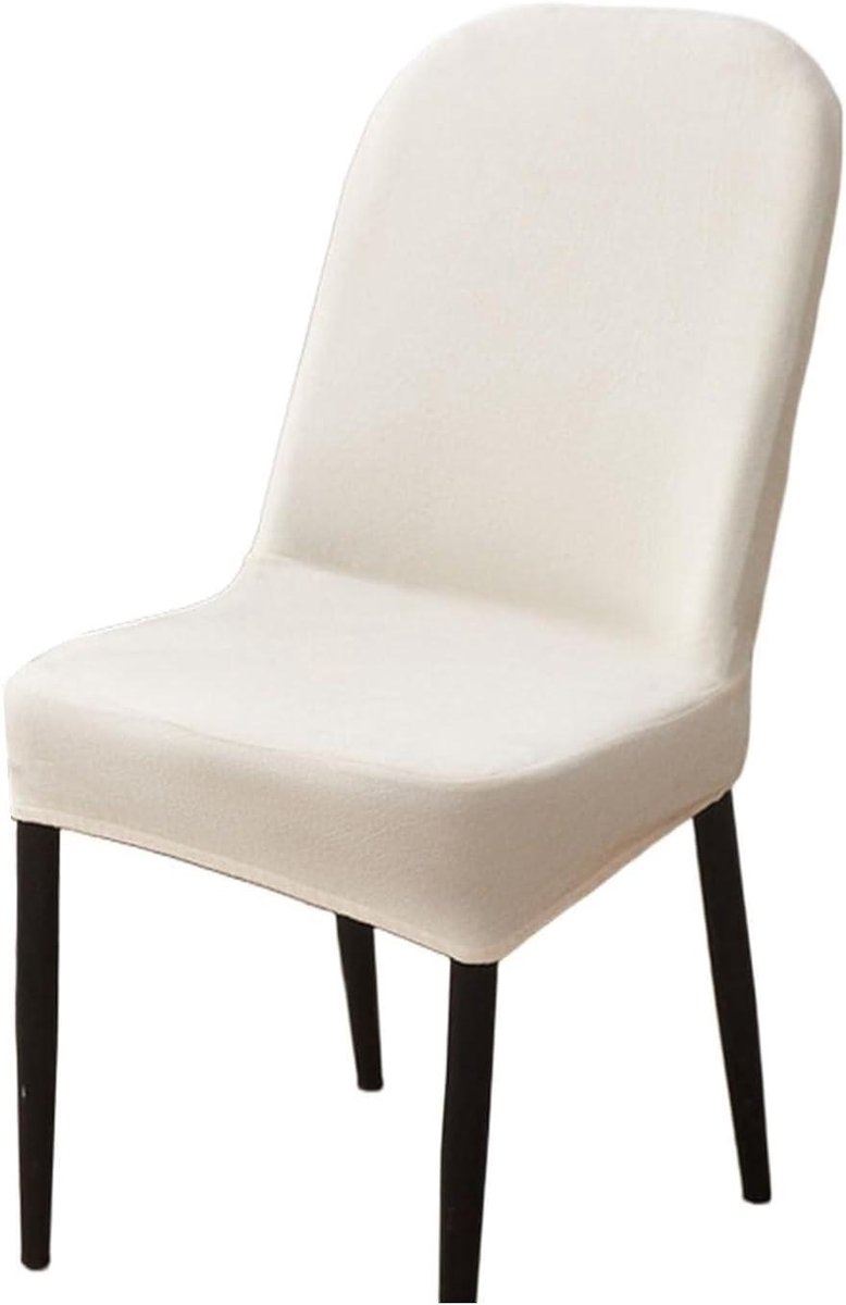 Stoelhoezen - Meubelbeschermers - Stoelen Vernieuwen - Gebogen Ronde Rug - 4 Stuks - Wit
