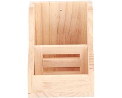 Voederdispenser Hout - Voerbak Kleine Dieren - Voer Geven - Natuurlijk Materiaal - 18 cm - Diverse Kleuren