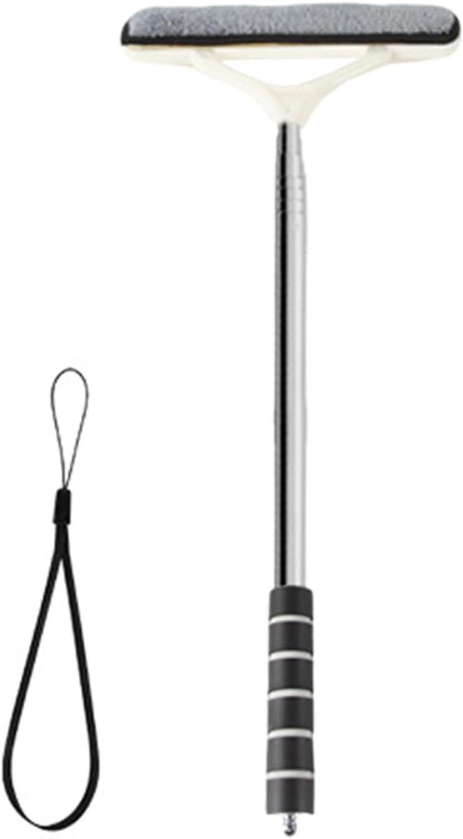 Ruitenreiniger - Glasborstel - Auto en thuis - Inklapbare steel - 53-103 cm - Zwart