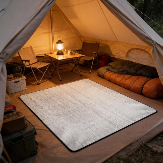 Schuimfolie Mat - Isolatie Deken - Kamperen en Reizen - Waterdicht Zandvrij - 180 x 180 cm - Grijs — afbeelding 2