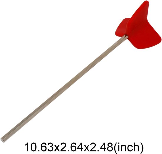 Boor Mixer Paddle - Mengbevestiging Roeropzet - Moeiteloos Mengen - Niet-klevend Siliconen - 145 x 28 mm - Rood — afbeelding 5