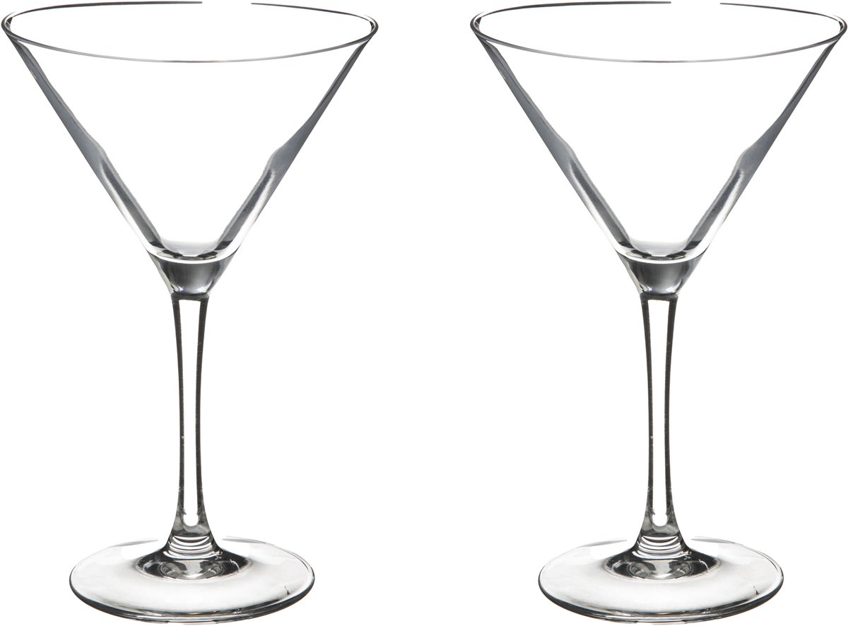 Secret de Gourmet Cocktailglazen - 8x stuks - martiniglazen - 210 ml - transparant