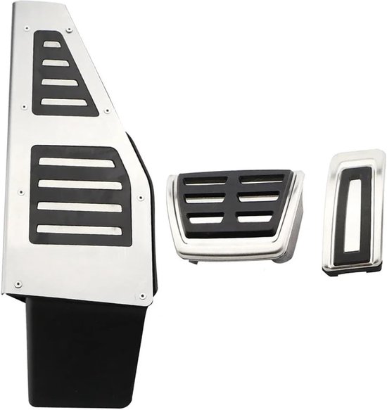 Auto Pedaalhoezen - Sport Pedaal Set - Interieur Upgrade - Anti-slip Ontwerp - 3 Delig - Zilver Zwart — afbeelding 4