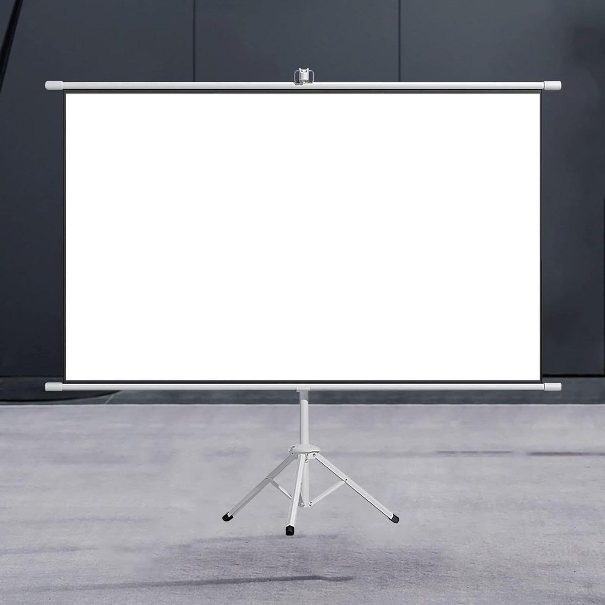 Projectiescherm met statief - Mobiel scherm - Thuisbioscoop creëren - 178 graden kijkhoek - 60 inch 4:3 - Wit