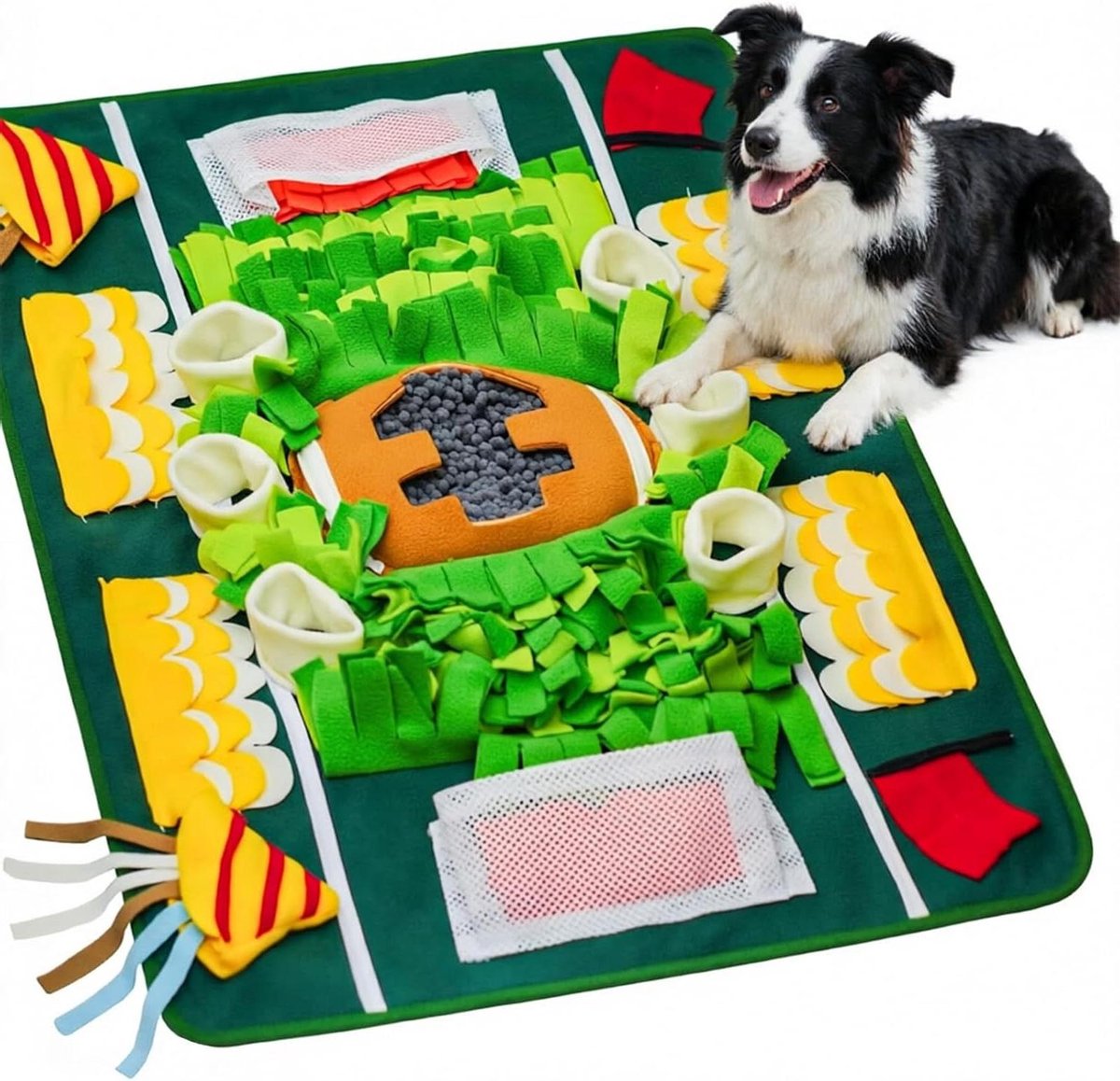 Snuffelmat Honden - Interactief Speelgoed - Mentale Stimulatie - Bevordert Langzaam Eten - 61 x 81 cm - Multicolor