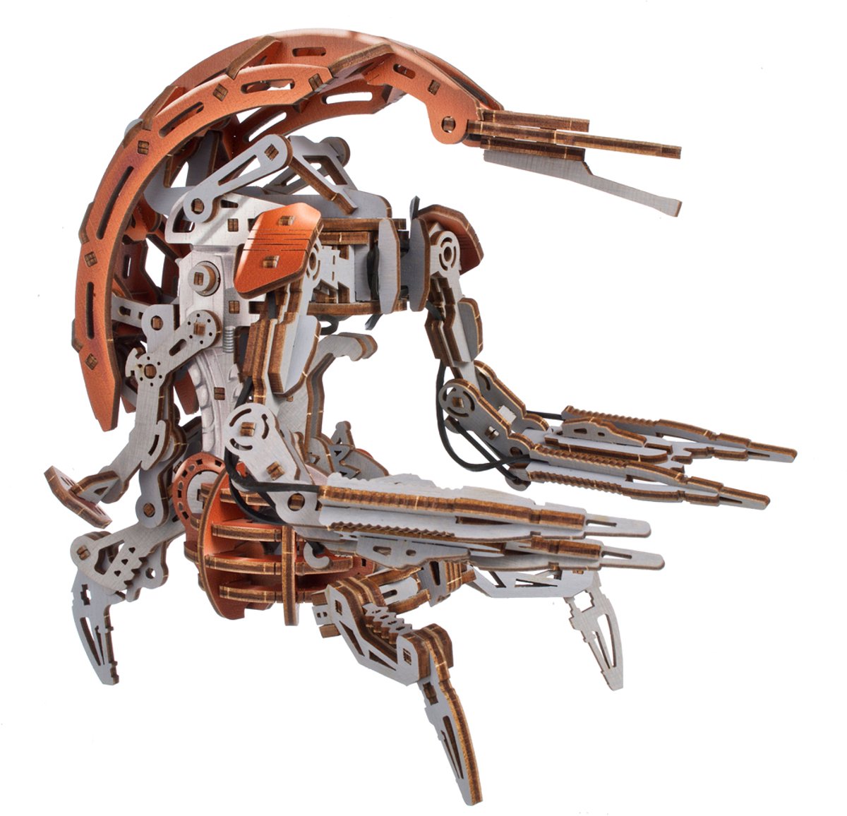 UGEARS 3D Modelbouw - Droideka™ - Star Wars - Mechanisch Bouwpakket Hout - Educatief Speelgoed — afbeelding 9