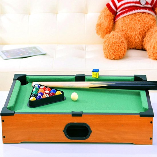 Miniatuur Biljarttafel - Compact Spel - Familie Plezier - Direct Speelklaar - 36 cm - Groen — afbeelding 4