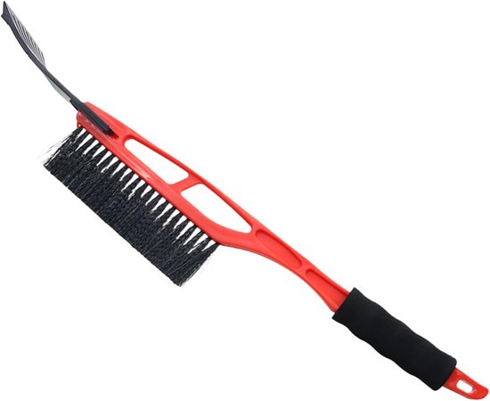IJskrabber Auto - Ruitenkrabber Sneeuwschuiver - Winterse Klussen - Ergonomische Grip - 60 cm - Rood