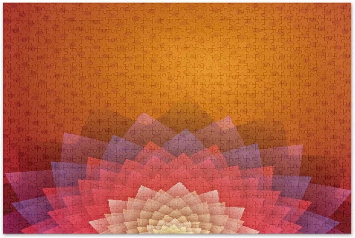 Legpuzzel Volwassenen - Papier Puzzel Hersenen Spel - Ontspannend Thuis Plezier - Unieke Onregelmatige Vorm - 1000 Stuks - Halo Patroon