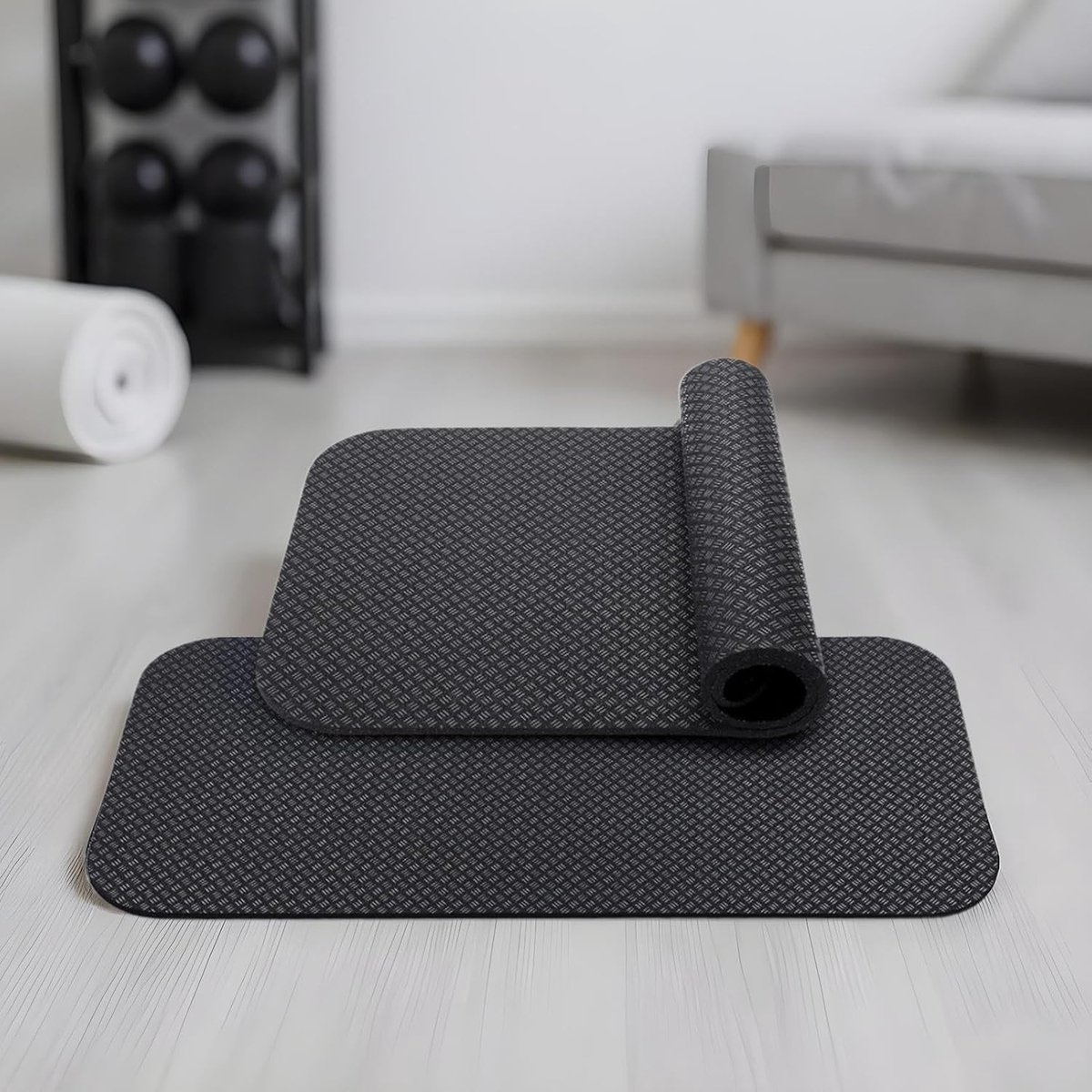 Fietsmat - Hometrainer mat - Vloer Beschermen - Dubbelzijdig Antislip - 63.5 x 30 cm - Meerkleurig