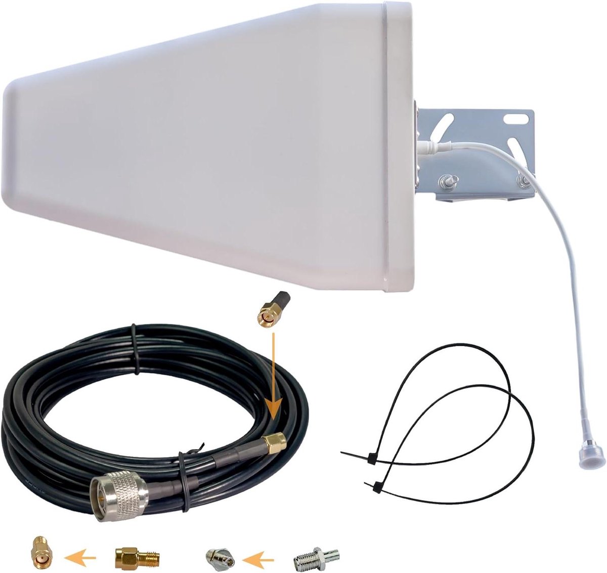Externe Antenne - 5G LTE Antenne - Signaal Verbeteren - Directioneel Ontwerp - 5 Meter Kabel - Zwart
