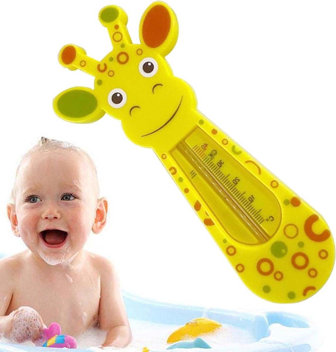 Baby Badthermometer - Waterthermometer Baby - Veilig Baden - Schattig Giraf Ontwerp - 15 cm - Meerkleurig