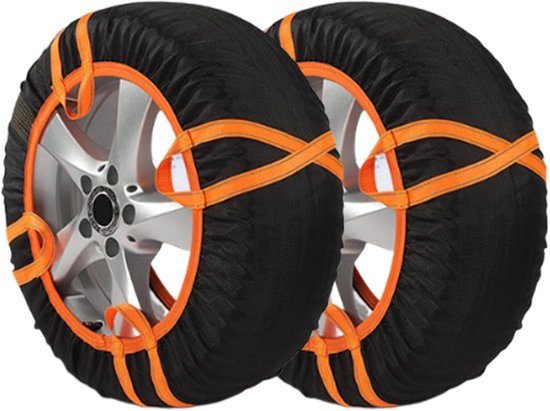 Autosneeuwsokken - Banden Sneeuwkettingen - Veilig Rijden - Reflecterende Strips - Voor Diverse Banden - Multicolor