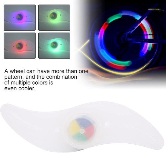 Fietsspaakverlichting LED - Wielverlichting - Nachtelijk Fietsen - Vier Verlichtingsstanden - Mini Formaat - Multicolor — afbeelding 4