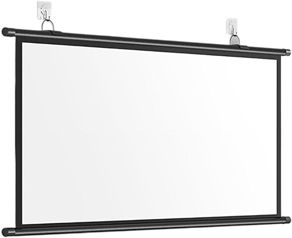 Draagbaar Projectiescherm - Neerklapbaar Scherm - Thuisbioscoop Creëren - Diffuus Reflectie Ontwerp - 60-72 Inch - Mat Wit