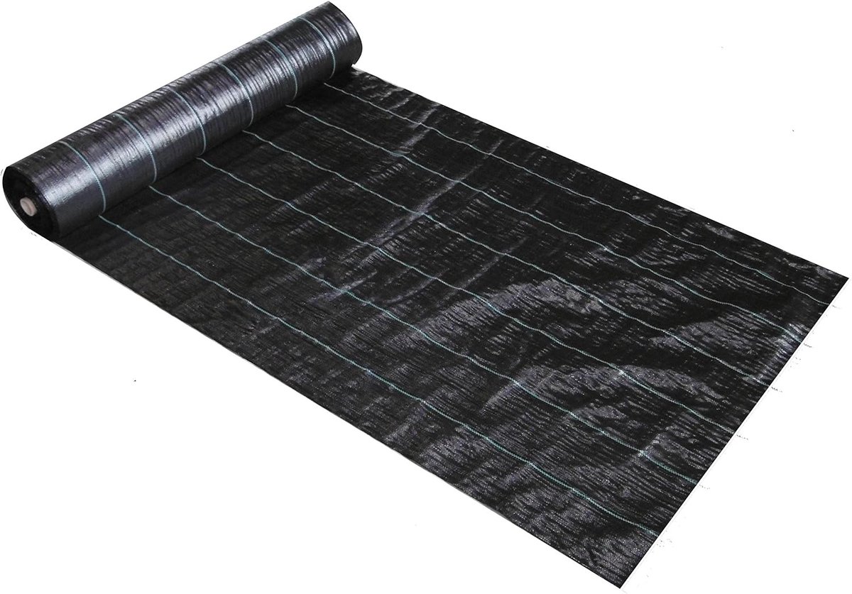 Onkruiddoek Zwaar - Wondervlies Bodemfolie - Tuinonderhoud Voorkomen - 150 g/m2 Sterk - 1.5 x 10 Meter - Zwart