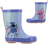 Lilo & Stitch - Regenlaarzen kinderen van 2 tot 8 jaar - Angel en Stitch Rubberen kinderlaarzen - Regenlaarsjes voor meisjes - Maat 29 - Paars