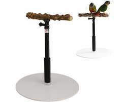 Allecto - Draagbare Vogel Zitstok - Afneembare Papegaai Speelstandaard - Duurzaam en Stevig - Geschikt voor Binnen en Buiten - Reisaccessoire voor ...
