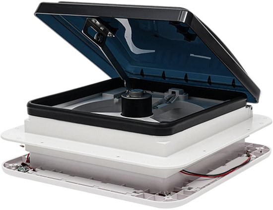 NordHaus 12V Dakventilator Camper Caravan RV – Krachtige Ventilatie, Stil, LED, Waterdicht IP68, 280×280 mm Wit