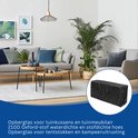 Zwarte opbergtas voor tuinkussens, tuinmeubilair of kampeeruitrusting, 210D Oxford stof, water- en stofdoek.
