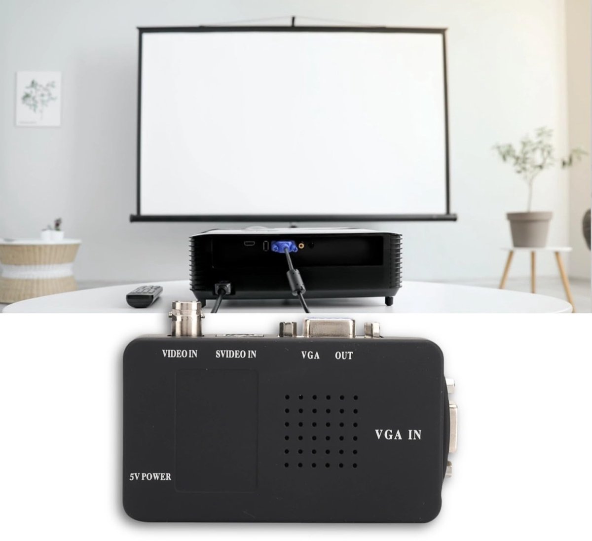 Allecto - Bnc Naar Videoconverter - Helder en Stabiel Beeld - Plug and Play - Ruisonderdrukkingsfunctie - Geschikt voor Computer en Monitor -...