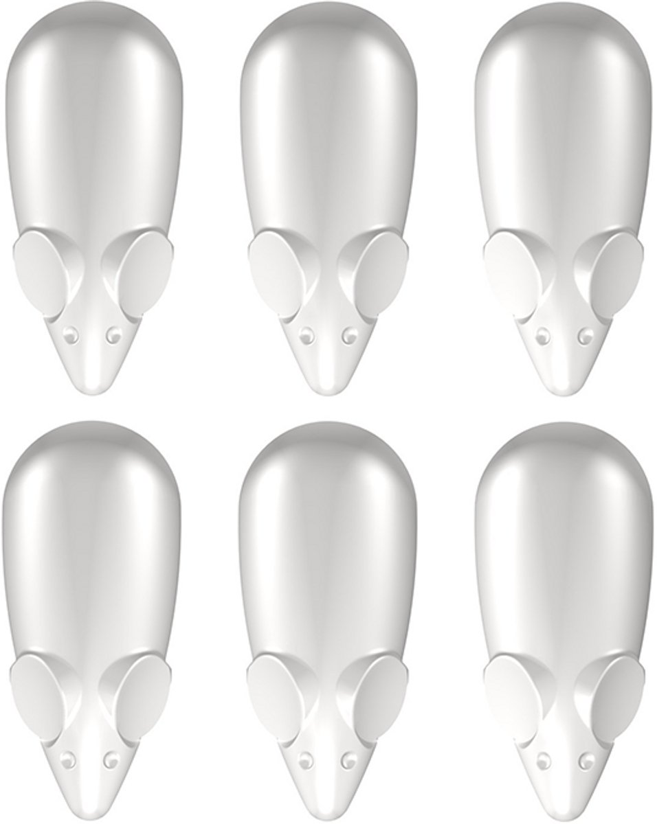 Muis Magneetjes - Set 6 stuks - Voor het ophangen van foto's, kaarten en tekeningen - Eindeloos wisselen zonder spijkers te gebruiken of gaten boren