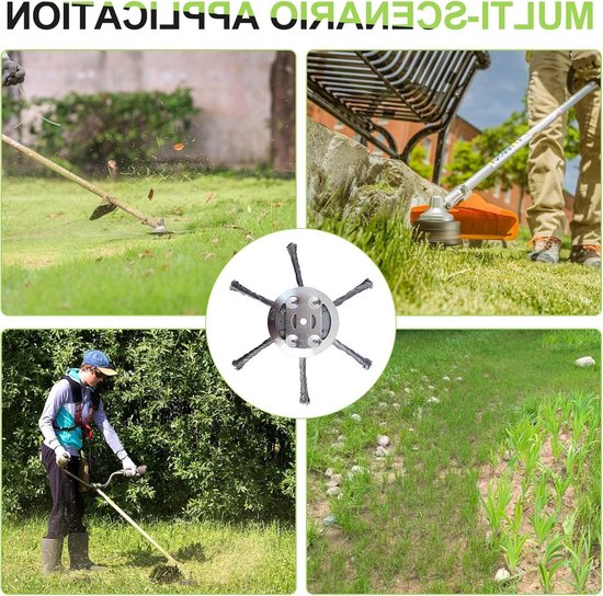 Onkruidborstel - Grastrimmerkop Bosmaaier - Onkruid Verwijderen - Gedraaide Draden - 6 Blades - Niet gespecificeerd — afbeelding 3