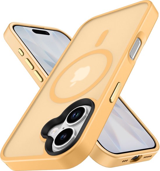 Deux coques dorées avec dos en verre dépoli et découpe pour appareil photo.