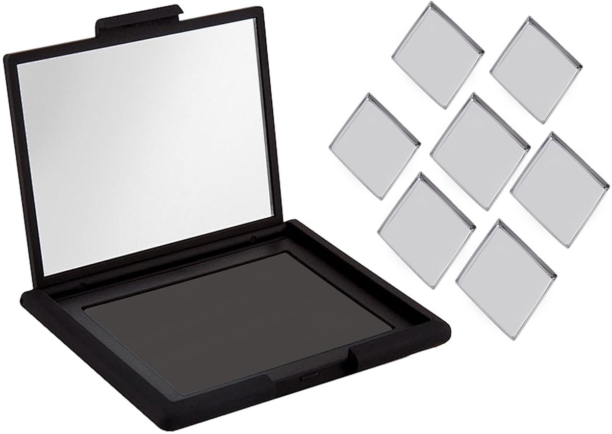 Allecto - Lege Oogschaduw Pannen - Aluminium Palet - Rechthoekig Formaat - Voor Cosmetica - Make-up Accessoires - Geschikt voor Oogschaduw - Palet