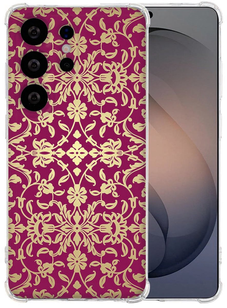 Backcover Hoesje Samsung Galaxy S26 Ultra Barok Pink Shockproof