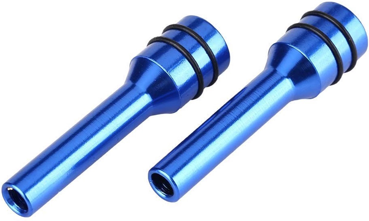 Allecto - Deurslot Knop Covers - Aluminium - Universeel - Blauw - Auto Accessoires - 2 Stuks - Geschikt voor Auto's en Vrachtwagens