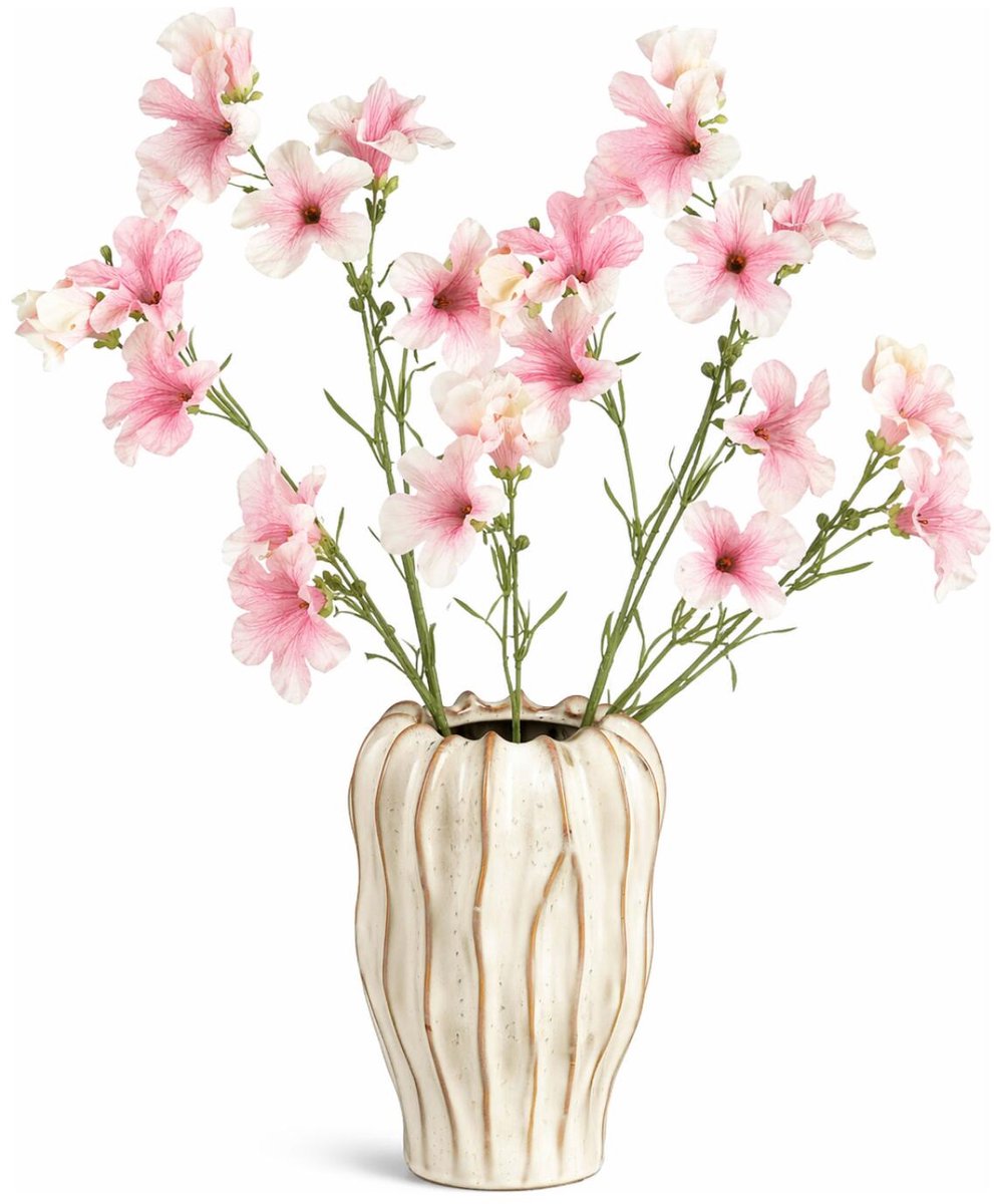 Mica Decorations Kunstbloem Petunia Floral - 5x - H89 cm - roze - kunststof - stelen kunstbloemen - boeket - rozen bloemetjes Lichtroze