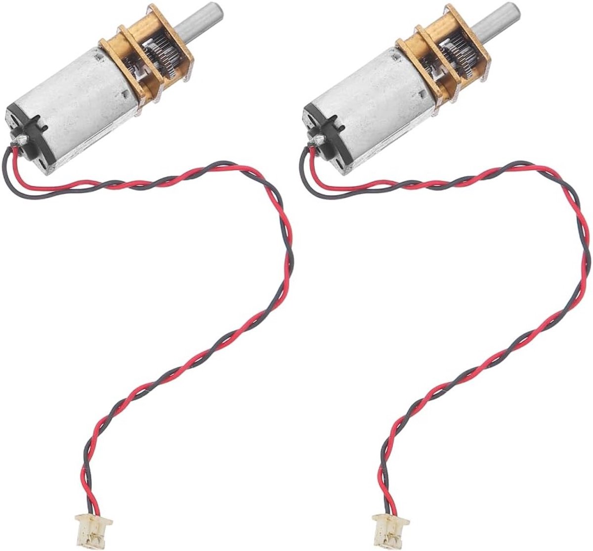 2 Stuks Metalen Elektromotoren voor Speelgoed, Hoge Weerstand Transmissiemotoren met Aandrijving
