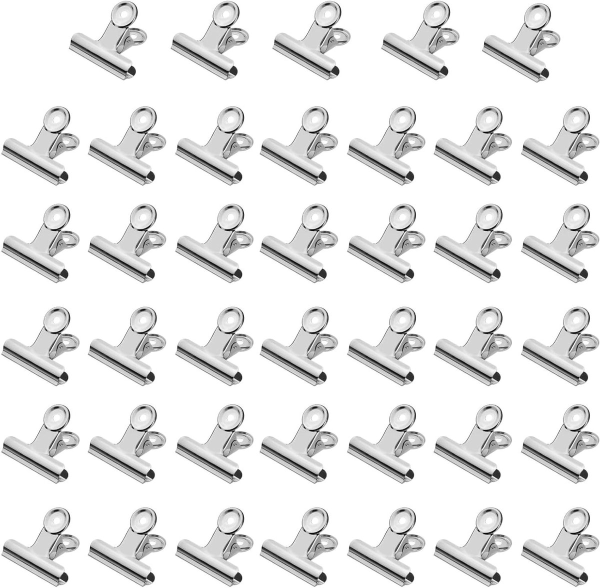 40 Stuks Kleine Bulldog Clips 22 mm - Multifunctionele Mini Metalen Clips voor Papier, Foto's en Knutselen
