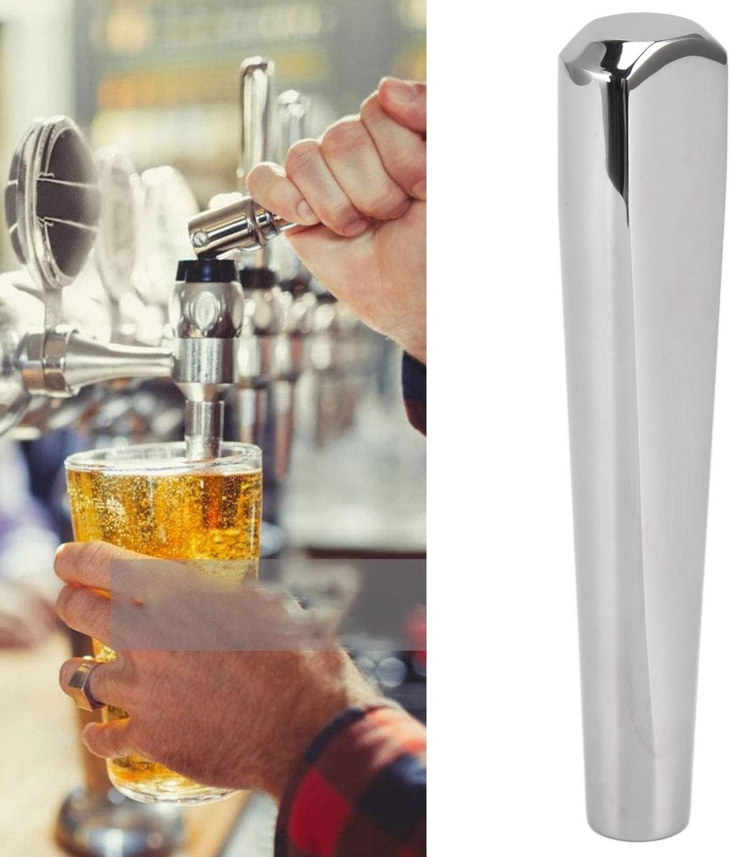 JHUBERS- Biertapkraangreep Roestvrij Staal - Biertap Handvat - 3/8 Inch Schroefdraad - Drankmachine Accessoire - Voor Thuisbrouwen - Geschikt voor Kegeratoren