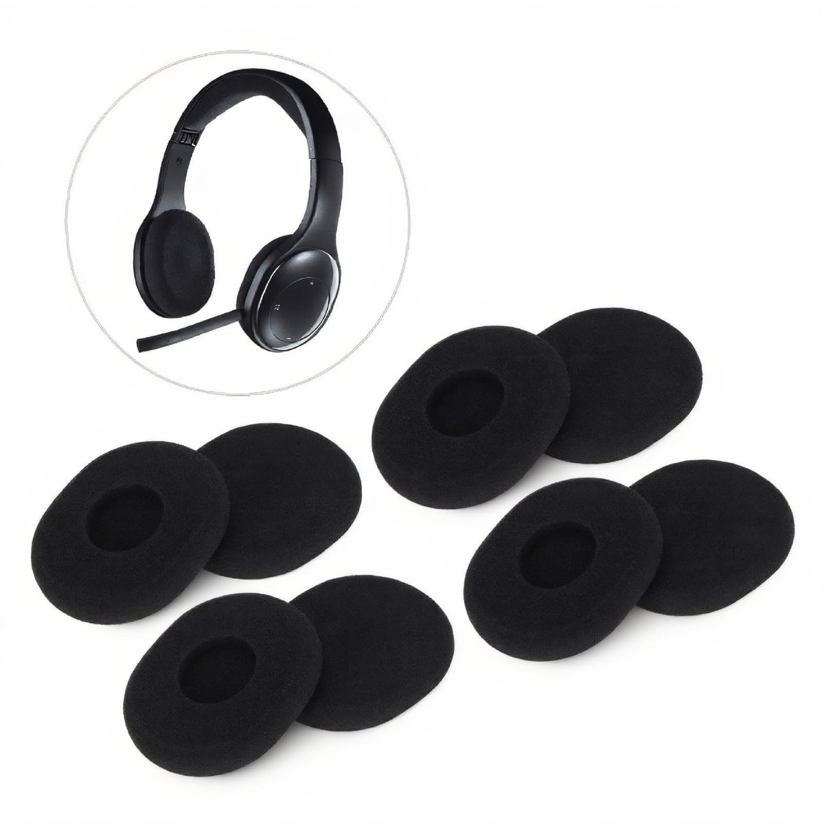 Dailygoods - voor H800 Geluidsisolatie - Oorkussens - Comfortabel en duurzaam - Geschikt voor Headset - Vervangingsset - Perfect voor langdurig gebruik