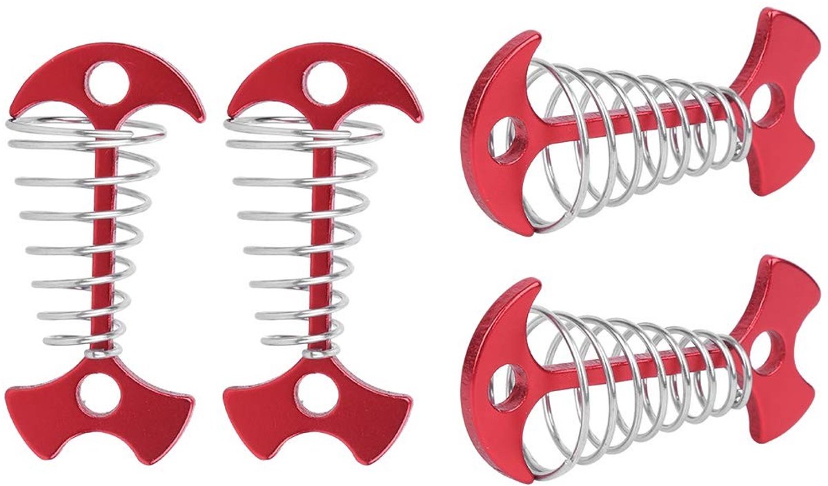 Dailygoods- Grondankerpennen Duurzaam - Aluminiumlegering - Roestvrij Staal - Tentharingen - 4 Stuks - Langdurig Gebruik - Tentpinnen