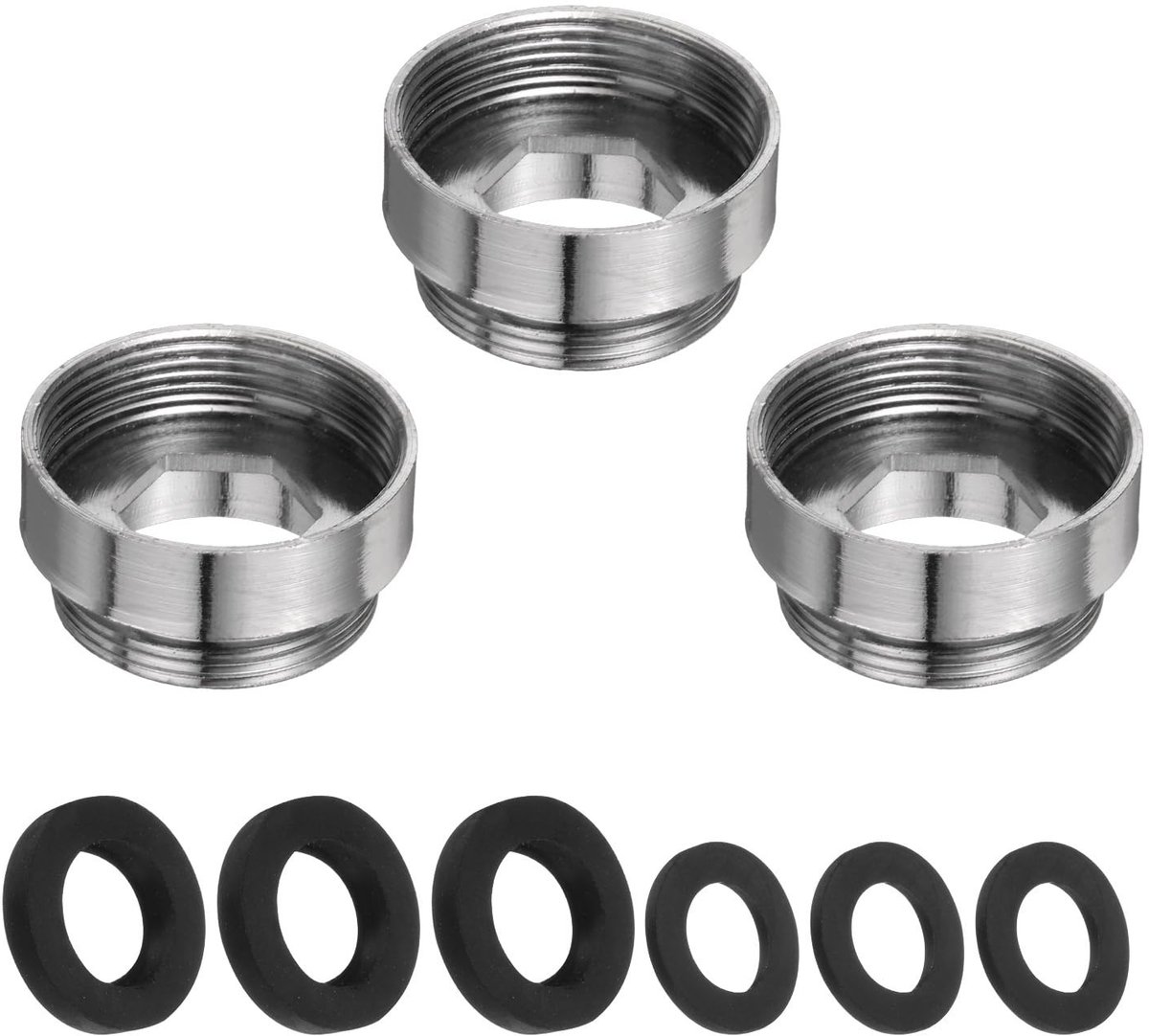 Dailygoods - 3-delige Kraanadapterset - RVS Waterfilter Faucet Aerator