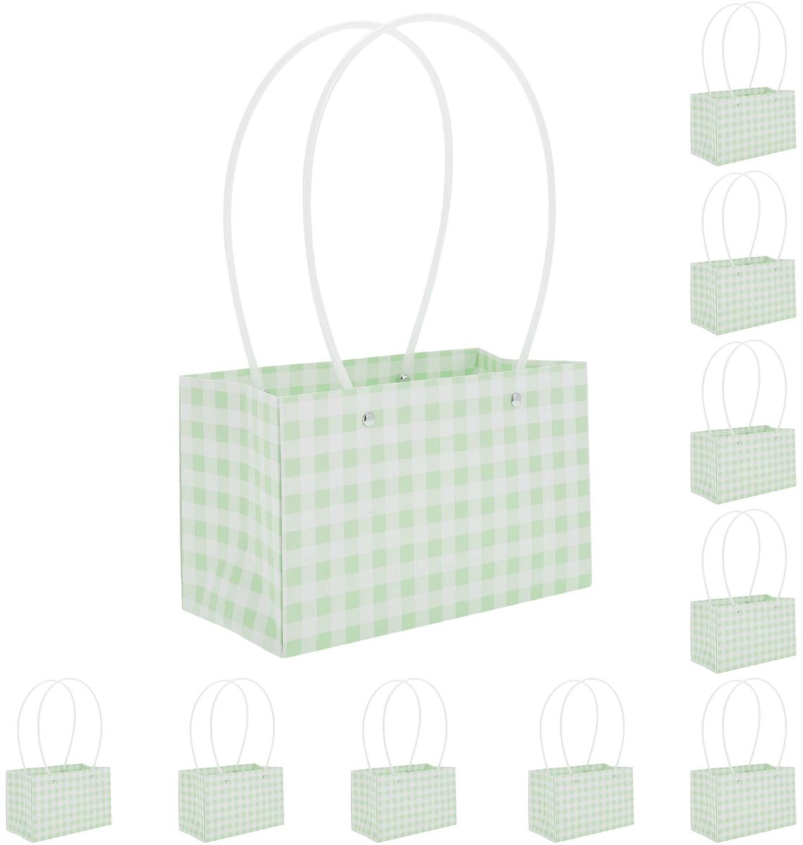 Dailygoods- Boeketten 10 Stuks - Geschenktas met Handvat - Herbruikbaar - Duurzaam - Lichtgewicht - Ideaal voor Verjaardagen - Geschenkzakjes