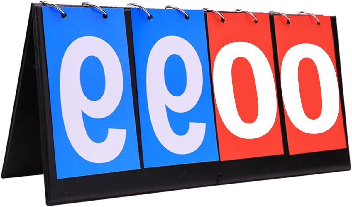 Scorebord met Cijfers - Puntenteller - Sportwedstrijden Bijhouden - Multifunctioneel Ontwerp - 36 x 17 cm - Meerdere Kleuren