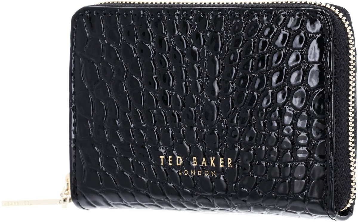 Ted Baker portemonnee Varlee Croc Effect Small Zip Around Wallet Black zwart
