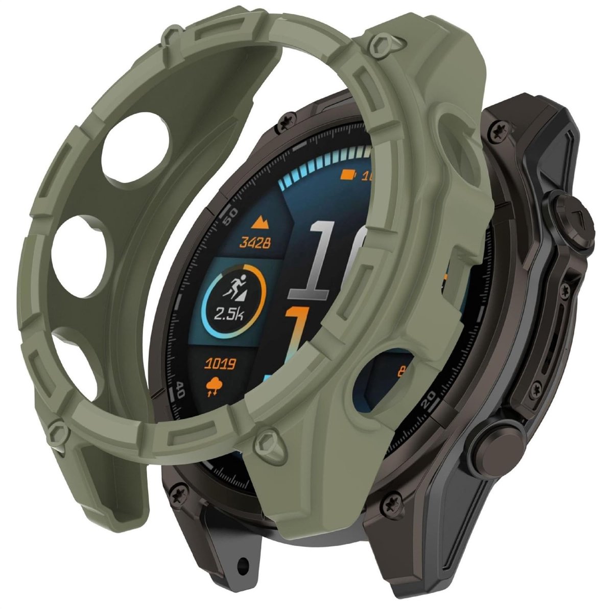 Dailygoods - Beschermhoes voor Garmin Tactix 8 AMOLED 47 mm van TPU