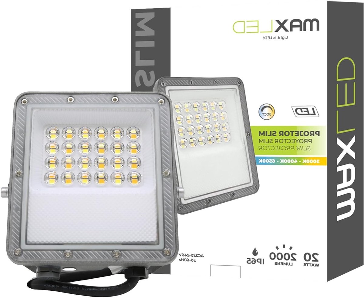 Krachtige 20W LED Spotlights voor Buiten - 3CCT Instelbaar 3000K/4000K/6500K, 2000LM, IP65 Waterdicht voor Tuin, Garage en Sportvelden