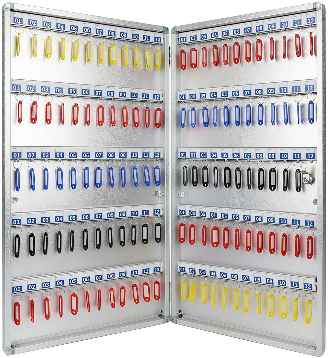 Dailygoods- Sleutelkast grote capaciteit - Sleutelkast met cijferslot - Sleutelkast voor 120 sleutels - Sleutelbox wandmontage - Aluminiumlegering - Robuust en lichtgewicht - Sleutelkluis