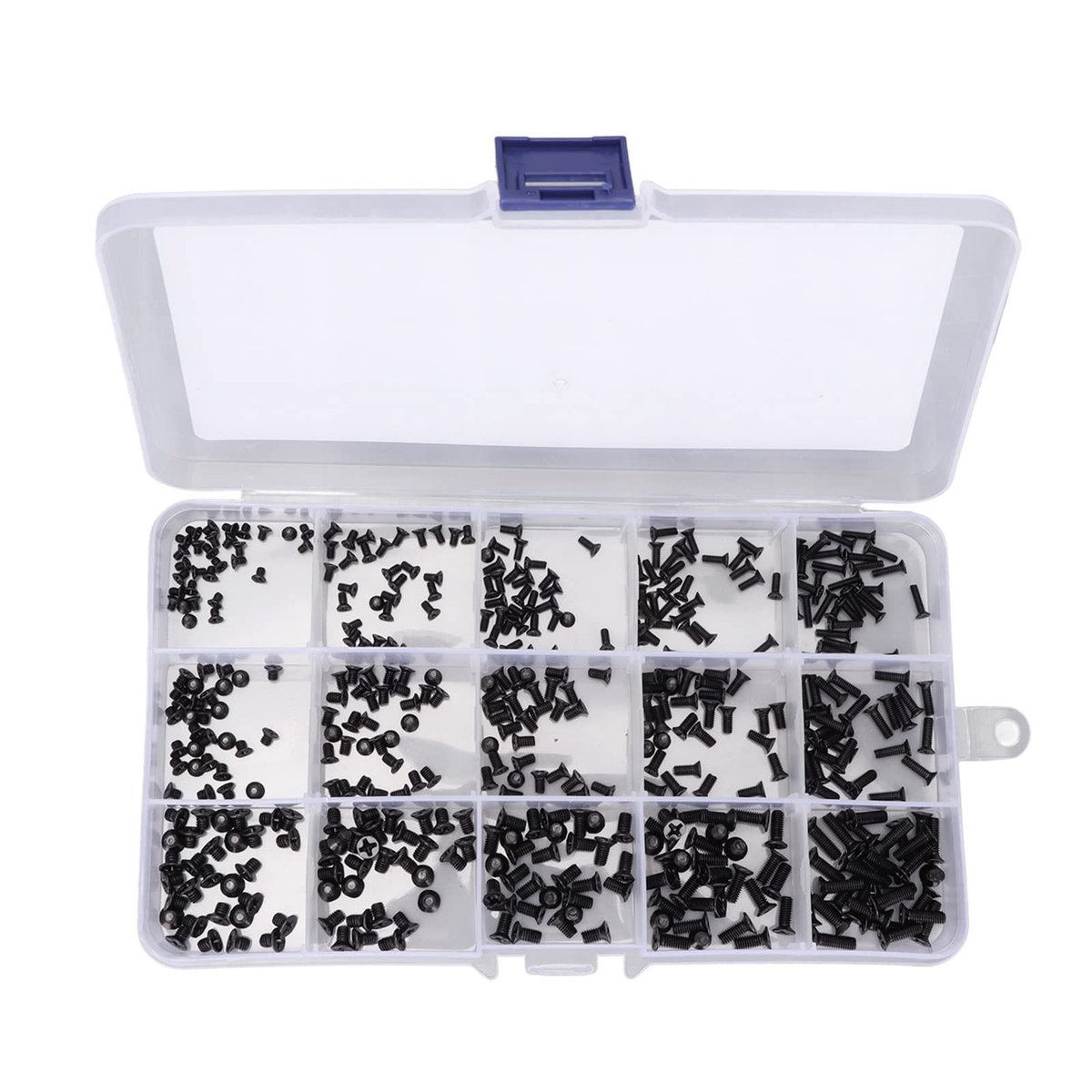 Dailygoods- Laptop Schroeven 450 Stuks - M2/M2.5/M3 Schroeven - Koolstofstaal - Reparatieset - Inclusief Schroevendraaier - Opbergdoos - Schroefset