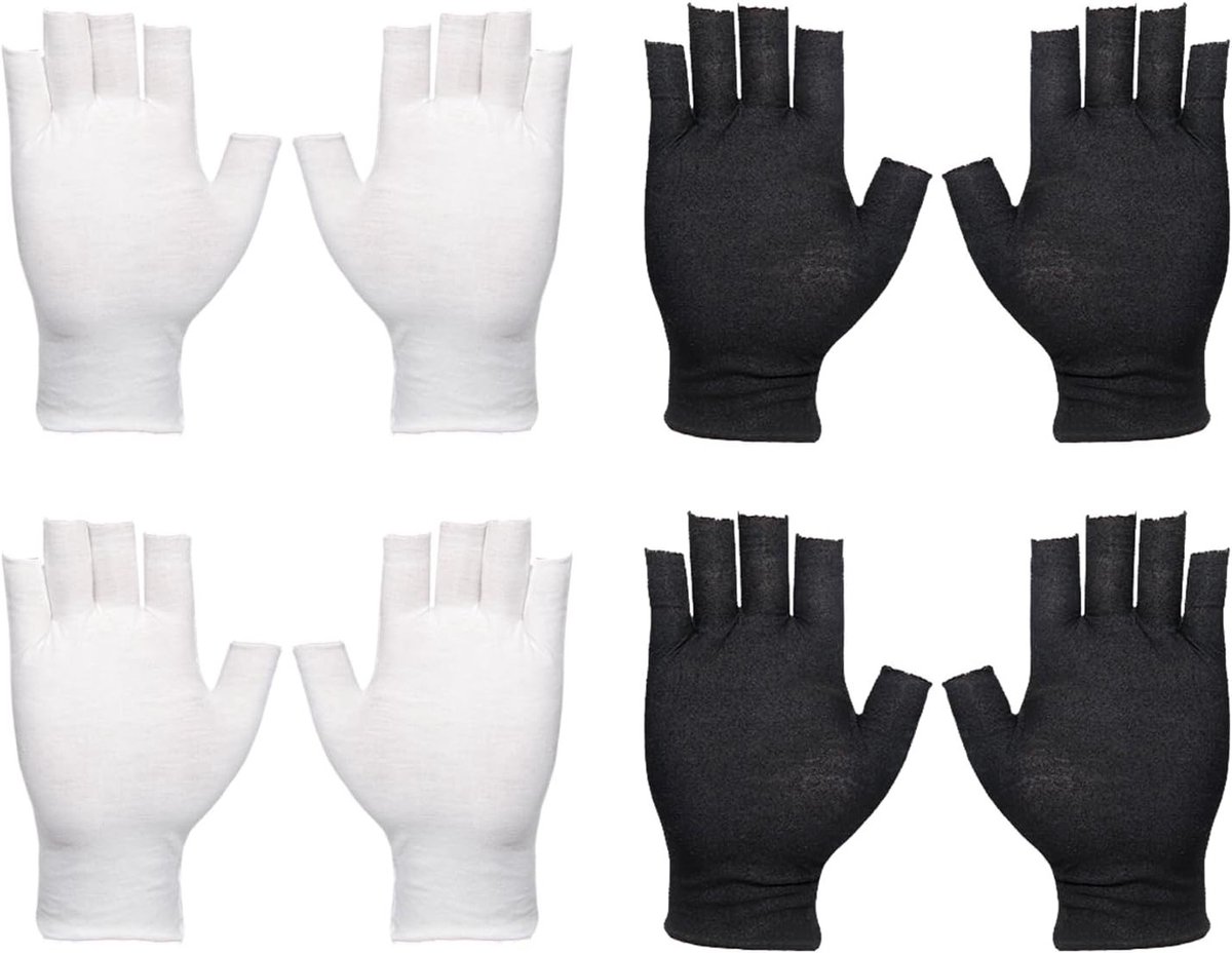 4 pairs of creative moisturizing cotton gloves, comfortable and breathable, thin and multifunctional, reusable - ShopVlot
