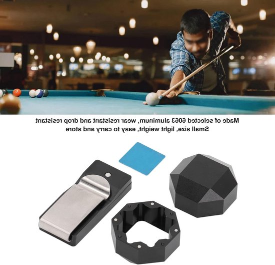 Aluminium Magnetische Krijt Houder voor Biljart, 2 Laags en Stil, Ideaal Biljart Accessoire voor Spelers — afbeelding 5